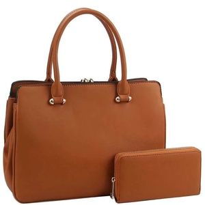 2in1 Cute Sleek Satchel With Matching Wallet